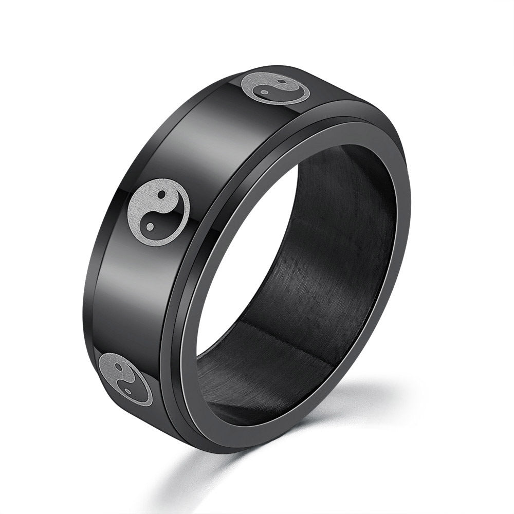 Personality Ring Titanium Steel Hip Hop Simplicity