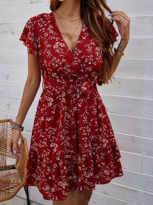 European And American Printing Best-selling Dress