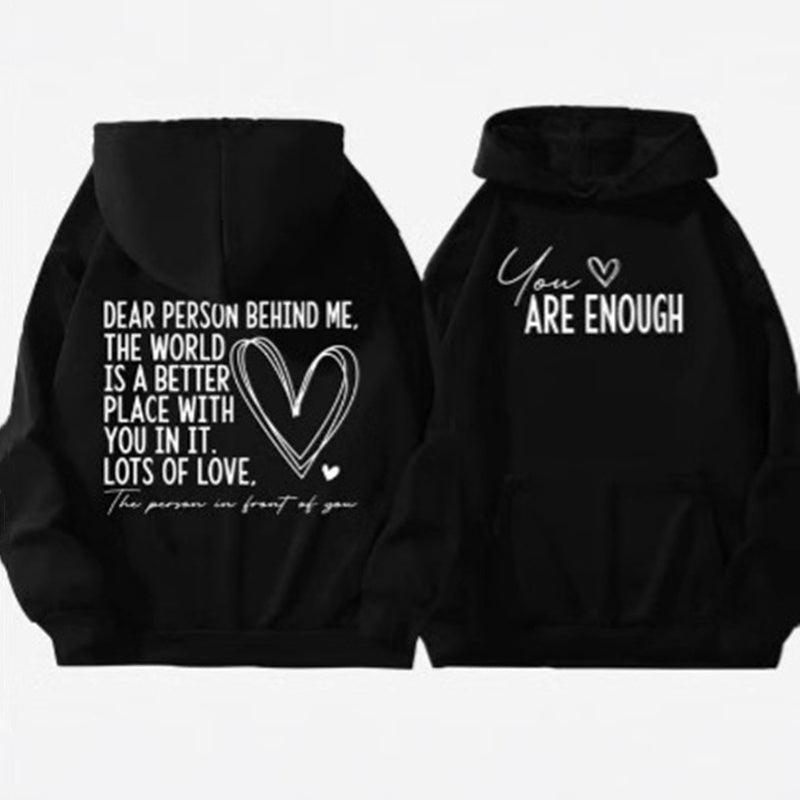 Spring And Autumn Casual Fashion Love Letter Loose Men's And Women's Hoodie